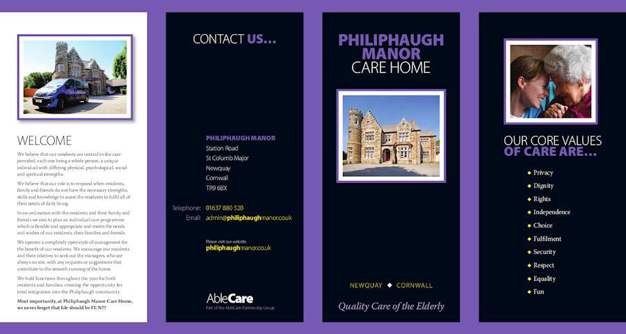 Philiphaugh Manor Brochure Page 1